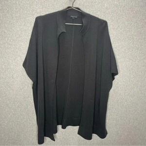 Eileen Fisher Silk Blend Oversized Gray Dolman Open Front Sweater Cardigan